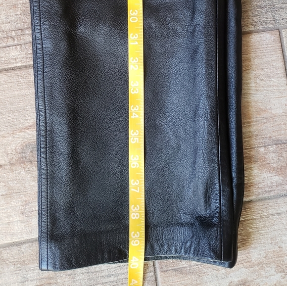 Tommy Hilfiger Women's Black Vintage Leather Pants. Size 8. Real Leather. Vintag - Picture 11 of 11